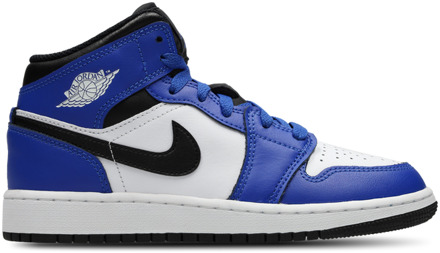 Jordan Aj1 Mid Kindersneakers - Blauw - Maat 38 - Leer Blue