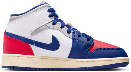 Jordan Aj1 Mid Kindersneakers - Wit - Maat 38 - Mesh/Synthetisch White