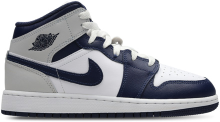 Jordan Aj1 Mid Kindersneakers - Wit - Maat 39 - Leer White