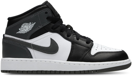 Jordan Aj1 Mid Kindersneakers - Zwart - Maat 39 - Leer Black