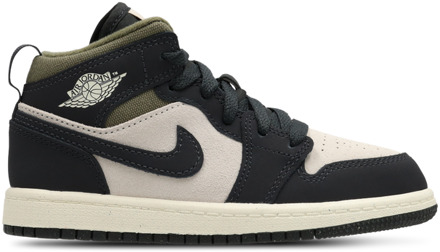 Jordan Aj1 Mid Peuterschoenen - Beige - Maat 32 - Leer