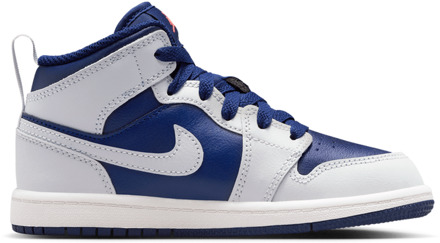 Jordan Aj1 Mid Peuterschoenen - Blauw - Maat 28 - Leer Blue