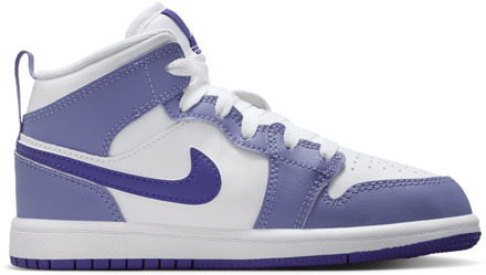 Jordan Aj1 Mid Peuterschoenen - Paars - Maat 28 - Mesh/Synthetisch Purple