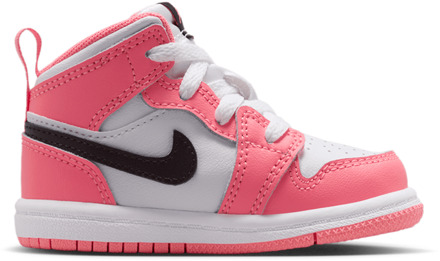 Jordan Aj1 Mid Peuterschoenen - Rood - Maat 37.5 - Mesh/Synthetisch Red