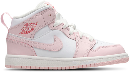 Jordan Aj1 Mid Peuterschoenen - Roze - Maat 28 - Leer Pink