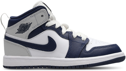 Jordan Aj1 Mid Peuterschoenen - Wit - Maat 29.5 - Leer White
