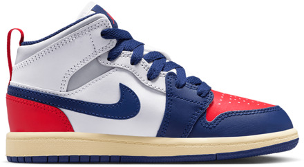 Jordan Aj1 Mid Peuterschoenen - Wit - Maat 30 - Mesh/Synthetisch White