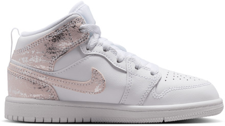 Jordan Aj1 Mid Peuterschoenen - Wit - Maat 31 - Leer White