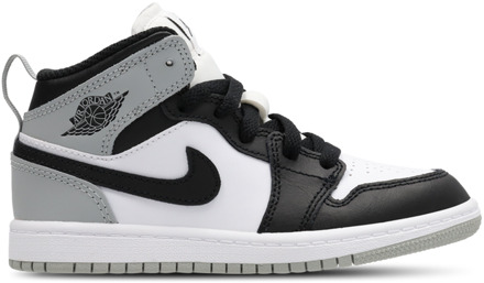 Jordan Aj1 Mid Peuterschoenen - Wit - Maat 35 - Leer White