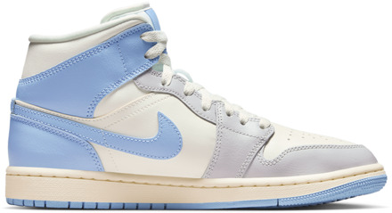 Jordan Aj1 Mid Sneakers Dames - Blauw - Maat 38.5 - Mesh/Synthetisch Blue