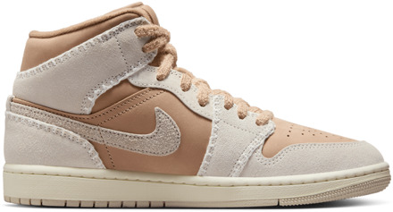 Jordan Aj1 Mid Sneakers Dames - Bruin - Maat 36.5 - Mesh/Synthetisch Brown