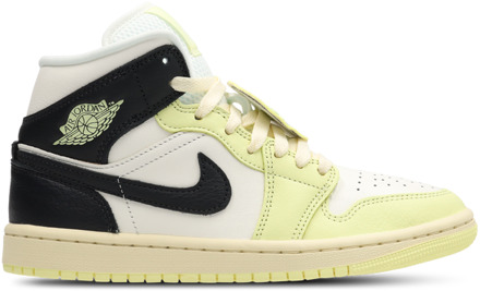 Jordan Aj1 Mid Sneakers Dames - Bruin - Maat 38.5 - Leer Brown