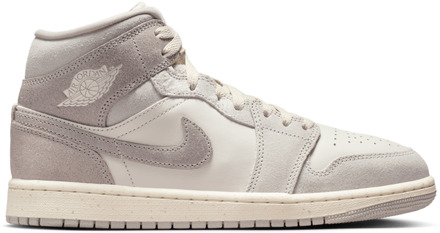 Jordan Aj1 Mid Sneakers Dames - Grijs - Maat 40.5 - Leer Grey