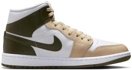 Jordan Aj1 Mid Sneakers Dames - Wit - Maat 38 - Leer White