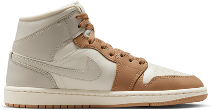 Jordan Aj1 Mid Sneakers Dames - Wit - Maat 39 - Leer White