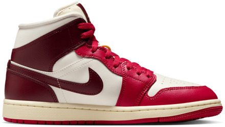 Jordan Aj1 Mid Sneakers Dames - Wit - Maat 40 - Leer White