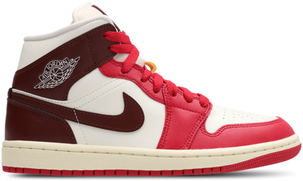 Jordan Aj1 Mid Sneakers Dames - Wit - Maat 41 - Leer White