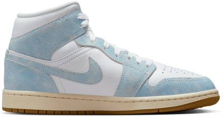 Jordan Aj1 Mid Sneakers Dames - Wit - Maat 44.5 - Mesh/Synthetisch White