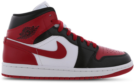 Jordan Aj1 Mid Sneakers Dames - Zwart - Maat 36.5 - Leer Black
