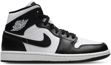 Jordan Aj1 Mid Sneakers Dames - Zwart - Maat 36.5 - Leer Black