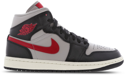 Jordan Aj1 Mid Sneakers Dames - Zwart - Maat 36.5 - Leer Black