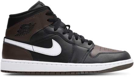 Jordan Aj1 Mid Sneakers Heren - Bruin - Maat 45 - Leer, Synthetisch Brown