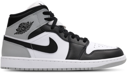 Jordan Aj1 Mid Sneakers Heren - Wit - Maat 42.5 - Leer, Synthetisch White