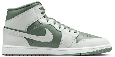 Jordan Aj1 Mid Sneakers Heren - Wit - Maat 42 - Leer, Synthetisch White