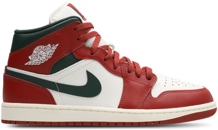 Jordan Aj1 Mid Sneakers Heren - Wit - Maat 43 - Leer, Synthetisch White