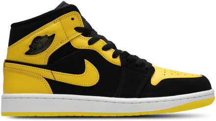 Jordan Aj1 Mid Sneakers Heren - Zwart - Maat 44 - Leer, Synthetisch Black