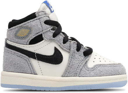 Jordan Aj1 Retro Hi Og Babyschoenen - Grijs - Maat 25 - Leer Grey