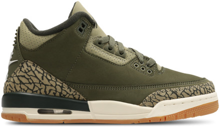 Jordan AJ3 Kindersneakers - Olijf - Maat 38.5 - Leer Olive