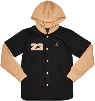 Jordan Baseball Hoodies Kinder - Zwart - Maat 147 - 158 CM - Katoen Fleece Black