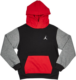 Jordan Brooklyn Color Block Hoodies Kinder - Zwart - Maat 137 - 147 CM - Katoen Fleece Black