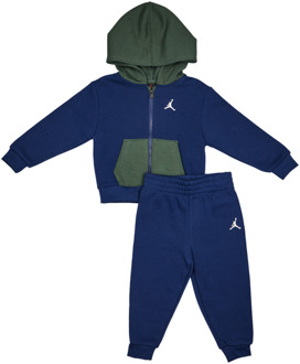 Jordan Brooklyn Color Block Trainingspakken Baby - Blauw - Maat 86 - 92 CM - Katoen Fleece Blue