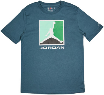 Jordan Brooklyn Gfx Block T-shirts Kinder - Groen - Maat 128 - 137 CM - Katoen Jersey Green