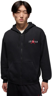 Jordan Brooklyn Hoodies Heren - Zwart - Maat S - Katoen Fleece Black