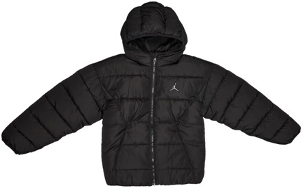 Jordan Brooklyn Puffer Jassen Kinder - Zwart - Maat 158 - 170 CM - Poly Woven Black