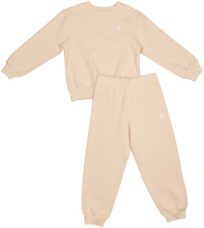 Jordan Bubble Knit Trainingspakken Peuter - Beige - Maat 104 - 110 CM - Poly Fleece