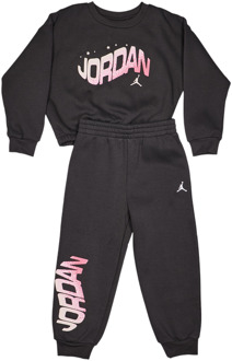 Jordan Bubble Trainingspakken Peuter - Grijs - Maat 116 - 122 CM - Katoen Fleece Grey