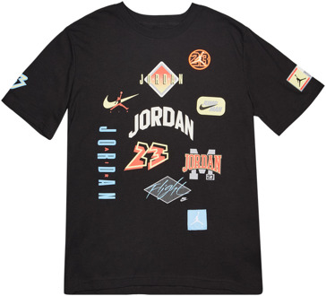 Jordan Dynasty Patch T-shirts Kinder - Zwart - Maat 137 - 147 CM - Katoen Jersey Black