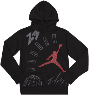 Jordan Elements Hoodies Kinder - Zwart - Maat 128 - 137 CM - Katoen Fleece Black