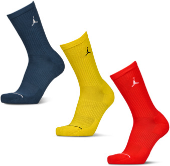 Jordan Everyday Cushioned Crew 3 Pack Sokken Unisex - Blauw - Maat 43 - 46 Blue