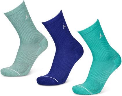 Jordan Everyday Cushioned Crew 3 Pack Sokken Unisex - Blauw - Maat 43 - 46 Blue
