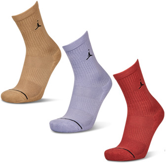 Jordan Everyday Cushioned Crew 3 Pack Sokken Unisex - Bruin - Maat 39 - 42 Brown