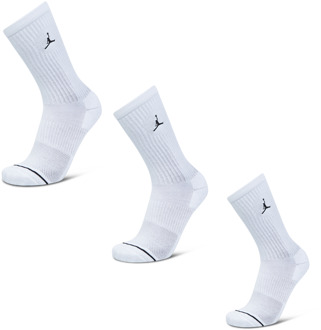Jordan Everyday Cushioned Crew 3 Pack Sokken Unisex - Wit - Maat 35 - 38 White