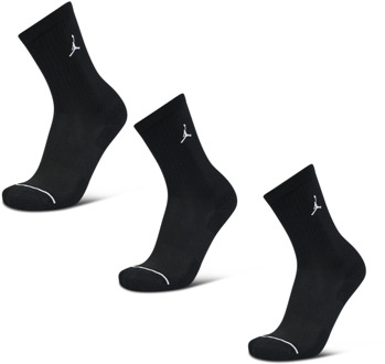Jordan Everyday Max Crew 3 Pack Sokken Unisex - Zwart - Maat 43 - 46 Black