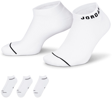 Jordan Everyday Max No Show 3 Pack Sokken Unisex - Wit - Maat 43 - 46 White