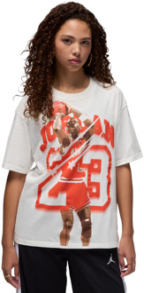Jordan Flight T-shirts Dames - Beige - Maat XS - Katoen Jersey