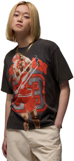 Jordan Flight T-shirts Dames - Zwart - Maat M - Katoen Jersey Black